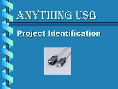 Anything USB Project Identification. Development Team Michael PhillipsMichael Phillips –(Systems Analyst, Web Developer) Verasak WongvilaivarinVerasak.