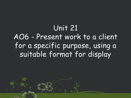 We Are Learning To (WALT): To create a working homepage for our websites What I am Looking For (WILF): A completed homepage containing a working navigation.