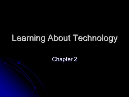 Learning About Technology Chapter 2. GUIs Common features Common features Command buttons Command buttons Radio buttons Radio buttons Check boxes Check.