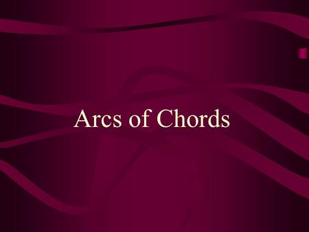 Arcs of Chords. Chords Connects two points on the circumference of the circle. O S U Segment SU is a chord.