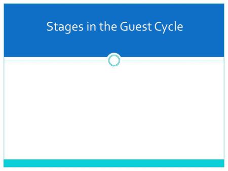 Stages in the Guest Cycle