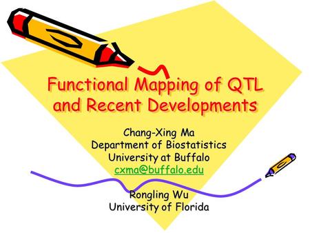 Functional Mapping of QTL and Recent Developments