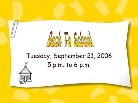 Tuesday, September 21, 2006 5 p.m. to 6 p.m. Agenda Daily Schedule Reading/Writing, Math, Science Programs Homework How you can help! Housekeeping (allergies,