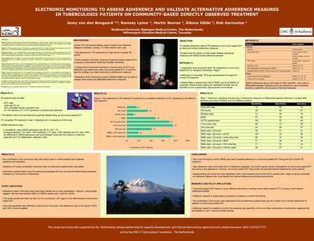 RESULTS (1) 50 patients were enrolled: 62% male, mean age 42 yrs, 76% completed primary education only, 4% HIV-positive; 27% of HIV-positives on antiretroviral.