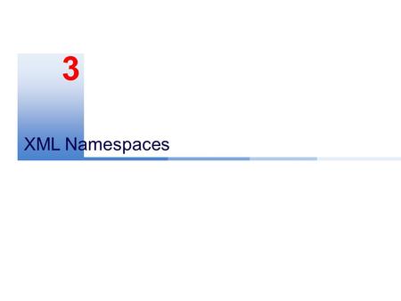 3 XML Namespaces 3 - 2 XML Namespaces Order No. 13-453 Dear Dr. Smith, we confirm your order of the book 1The XML Handbook ISBN: 0130811521 Price: USD.