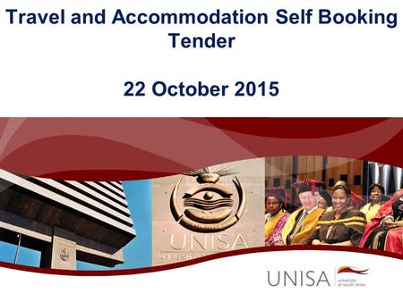 Travel and Accommodation Self Booking Tender 22 October 2015.