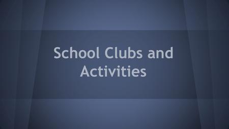 School Clubs and Activities. Forest Hills Northern High School.