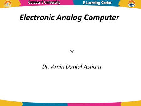 Electronic Analog Computer