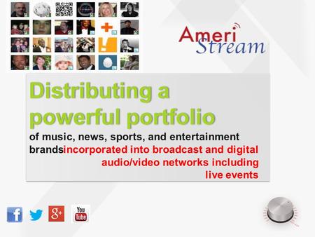 Of music, news, sports, and entertainment brands Distributing a powerful portfolio incorporated into broadcast and digital audio/video networks including.