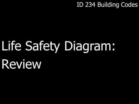 ID 234 Building Codes Life Safety Diagram:Review.