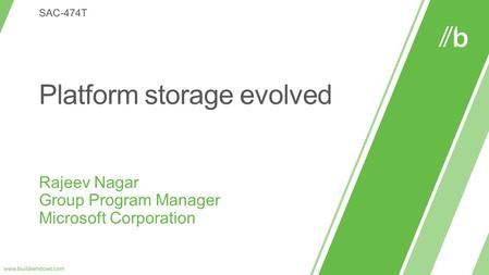 Business and Partnering Opportunities: “Windows Server 8” Continuous Availability Designing Systems for Continuous Availability and Scalability Session.