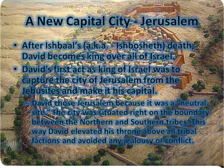 Bringing the Ark Why was David allowed to dress as a priest and offer sacrifices when Saul had been punished for it? – David made the sacrifices.