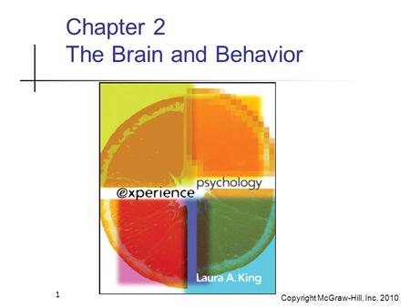 Copyright McGraw-Hill, Inc. 2010 1 Chapter 2 The Brain and Behavior.