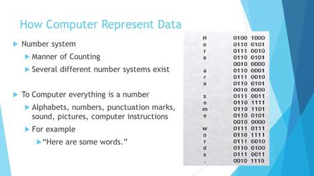 How Computer Represent Data