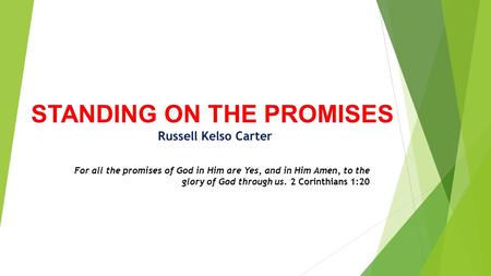 STANDING ON THE PROMISES