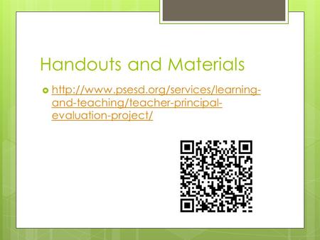 Handouts and Materials   and-teaching/teacher-principal- evaluation-project/