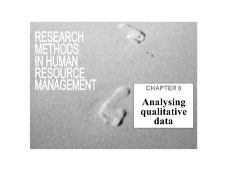 Analysing qualitative data