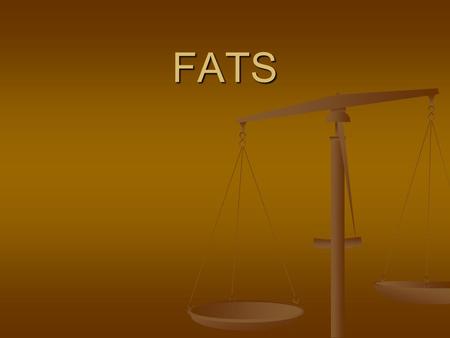 FATS. What are Fats???? Fats are basic nutrients needed for: Fats are basic nutrients needed for: Proper functioning of cells Proper functioning of cells.