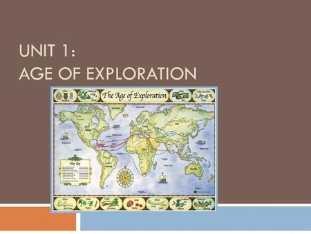 UNIT 1: AGE OF EXPLORATION. Today’s essential question Why was there a desire for direct trade to Asia and how did it lead England to create colonies.