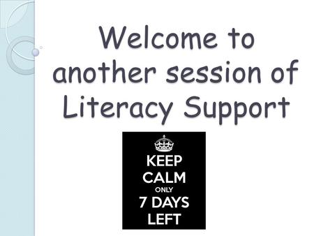 Welcome to another session of Literacy Support. Today’s lesson is… Writing a Series of Paragraphs Expressing an Opinion a.k.a. “The Essay”