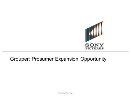 CONFIDENTIAL Grouper: Prosumer Expansion Opportunity.