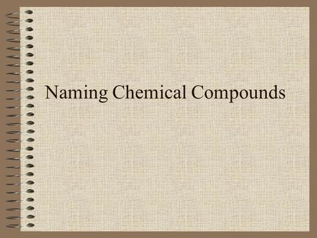 Naming Chemical Compounds. What is a compound? A compound is any combination of atoms that are bonded together There are two basic types Ionic compounds.