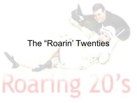 The “Roarin’ Twenties. 1. Describe America’s ‘Return to Normalcy’ (Peace & Prosperity). What three presidents represented this idea ( and their political.