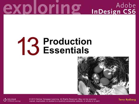 13 Production Essentials. Chapter 13 Objectives Differentiate between continuous tone and vector artwork. Use the mighty Links panel Adjust image resolution.