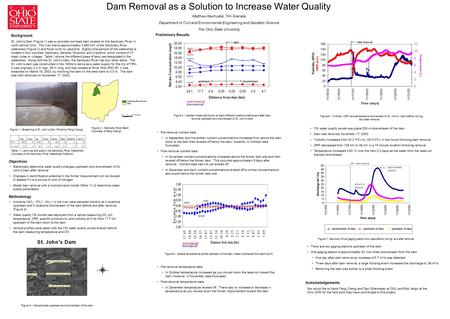 Dam Removal as a Solution to Increase Water Quality Matthew Nechvatal, Tim Granata Department of Civil and Environmental Engineering and Geodetic Science.