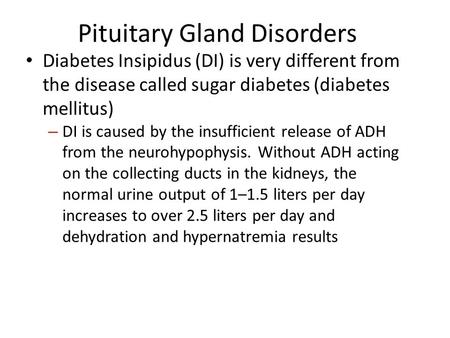 Pituitary Gland Disorders