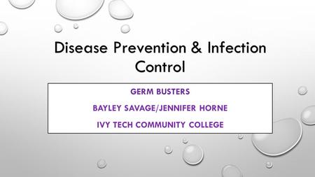 Disease Prevention & Infection Control