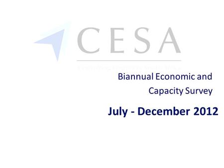 July - December 2012 Biannual Economic and Capacity Survey.