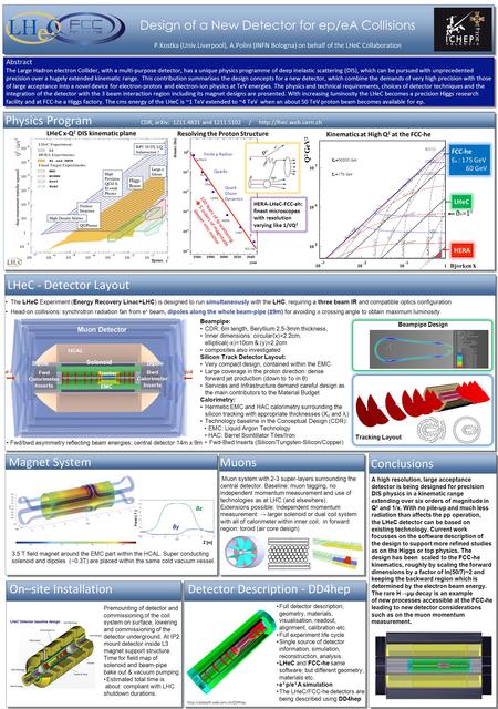 LHeC - Detector Layout Tracker HCAL Solenoid Dipole Muon Detector Fwd Calorimeter Inserts Bwd Calorimeter Inserts p/A e∓e∓ EMC Dipole Abstract The Large.