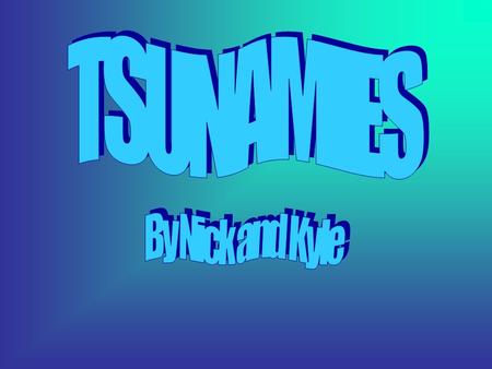 1.Not to long ago Japan had a tsunami. 2.An earth quake off the coast of Japan caused the tsunami. 3.A tsunami is a wave that starts out in the ocean.