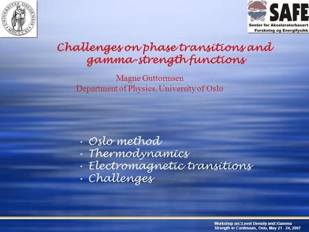 Challenges on phase transitions and