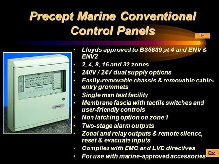 Precept Marine Conventional Control Panels