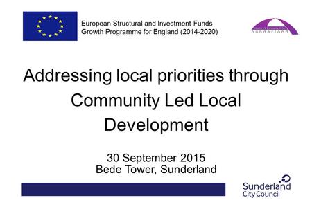 Addressing local priorities through Community Led Local Development