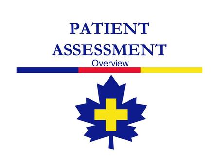 PATIENT ASSESSMENT Overview. 2  The assessment process is your tool to: ensure the safety of yourself and others get help when you need it rationally.