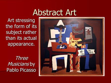 Three Musicians by Pablo Picasso