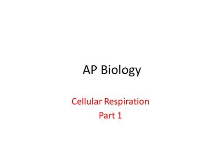 AP Biology Cellular Respiration Part 1. Electron Transport chain creating a concentration gradient in a Thylakoid.