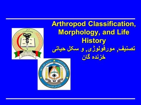 Arthropod Classification, Morphology, and Life History تصنیف, مورفولوژی, و سکل حیاتی خزنده گان.