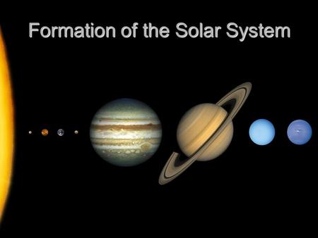 Formation of the Solar System