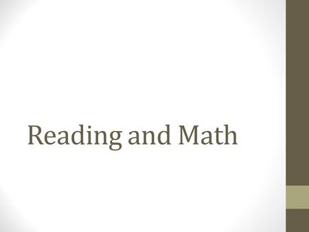 Reading and Math. Learning Disabilities Categories that may be affected Spoken language—listening and speaking. Written language—reading, writing, and.