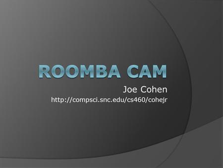 Joe Cohen  Presentation Overview  Project definition and requirements  Solution process and explanation  Methodology.