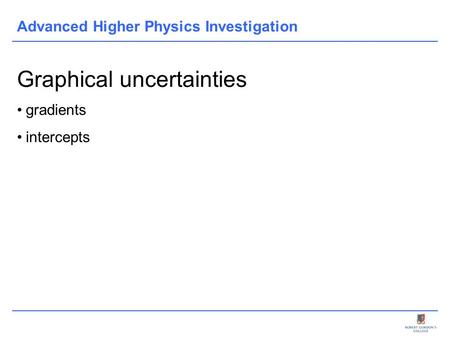 Graphical uncertainties