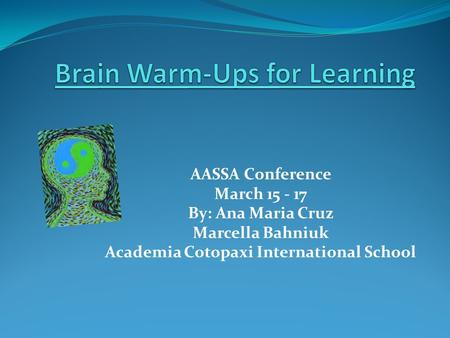 Brain Warm-Ups for Learning