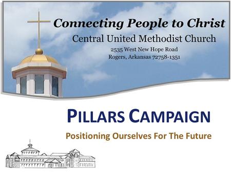 P ILLARS C AMPAIGN Positioning Ourselves For The Future.