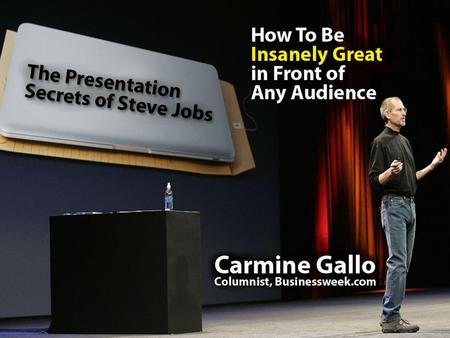 This presentation is given live by Carmine Gallo but so the knowledge can be shared in this format, we’ve created notes for you to read.