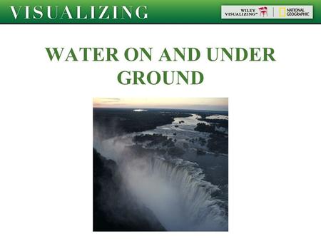 WATER ON AND UNDER GROUND. Objectives Define and describe the hydrologic cycle. Identify the basic characteristics of streams. Define drainage basin.