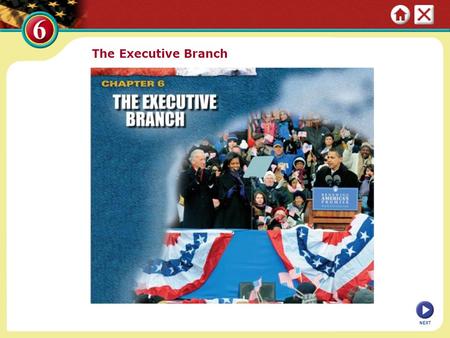 The Executive Branch NEXT. Section 1: The Presidency The president and the vice president are required to have certain qualifications. Reading Focus What.